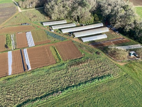 Vue aérienne de nos jardins